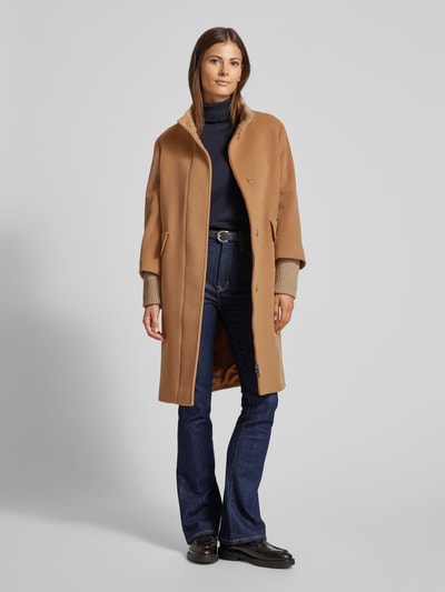 ICONS Cinzia Rocca Wollmantel im Double-Layer-Look Camel 1