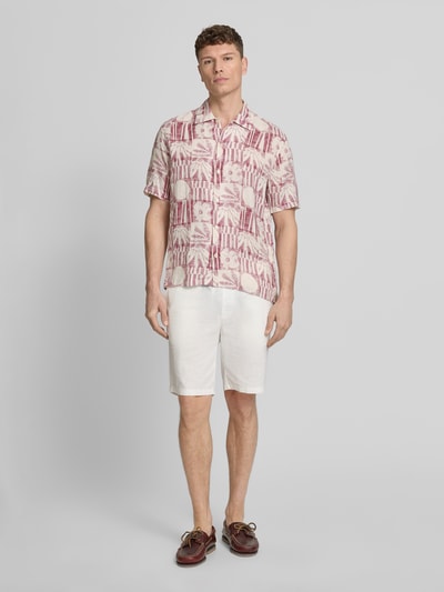 Marc O'Polo Relaxed Fit Freizeithemd aus reinem Leinen Hellrot 1