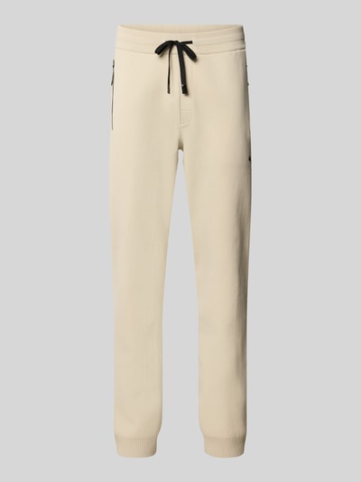 BOSS Green Sweathose mit seitlichen Reißverschlusstaschen Offwhite 1