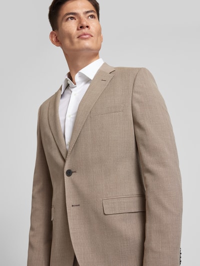 BOSS Colbert met paspelzak op de borst, model 'Jasper' Beige - 3