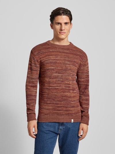 Colours & Sons Strickpullover mit Label-Details Bordeaux 4