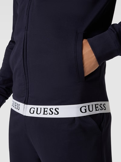 GUESS Sweatjacke mit Label-Print Marine 3