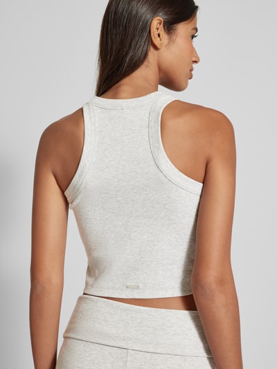 AIMN Crop Top mit Rundhalsausschnitt Mittelgrau Melange 3