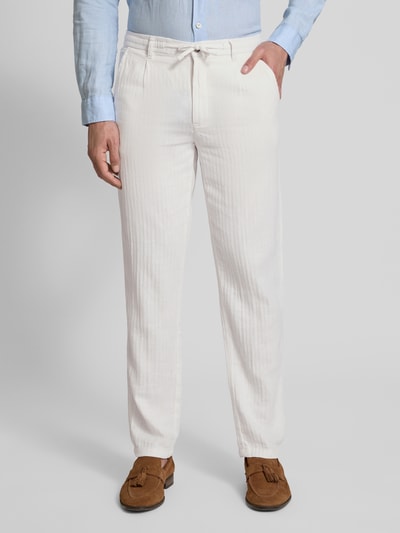 Lindbergh Relaxed fit van een mix van katoen en linnen met steekzakken Wit - 4