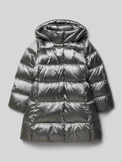 Polo Ralph Lauren Teens Regular fit lange donsjas in gewatteerde look, model 'Celia' Middengrijs - 1