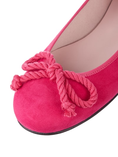 Pretty Ballerinas Ballerinas aus Veloursleder  Fuchsia 2