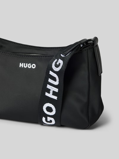 HUGO Handtasche mit Label-Print Modell 'Bel' Black 3