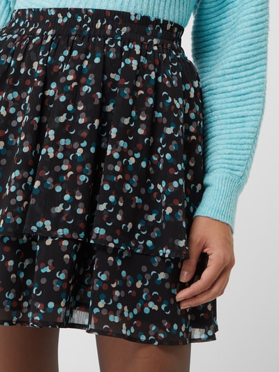 Tom Tailor Denim Minirock mit Allover-Muster Schwarz 3