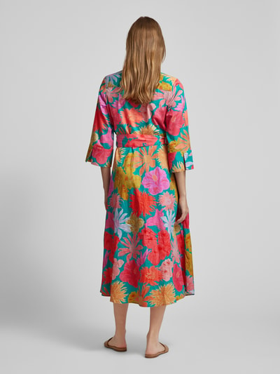 Christian Berg Woman Midi-jurk met all-over bloemenprint Turquoise - 5