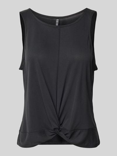 Pieces Loose Fit Tank Top aus Viskose-Mix Modell 'ANORA' Black 2