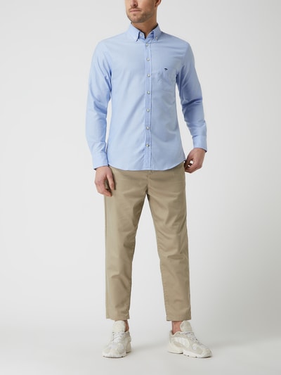 Fynch-Hatton Regular fit vrijetijdsoverhemd met streepmotief, model 'All Season' Bleu - 1