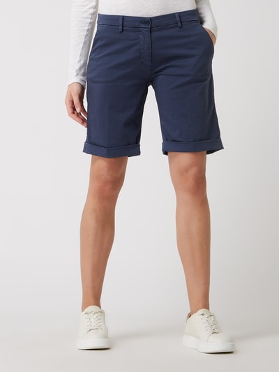 Mason's Curvy fit bermuda met stretch, model 'New York' Donkerblauw - 4