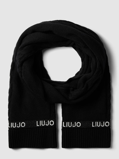 LIU JO SPORT Schal mit Label-Print Black 1