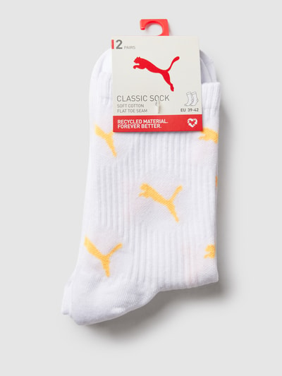 Puma Socken mit Label-Details im 2er-Pack Modell 'CAT LOGO SOCK' Weiss 3