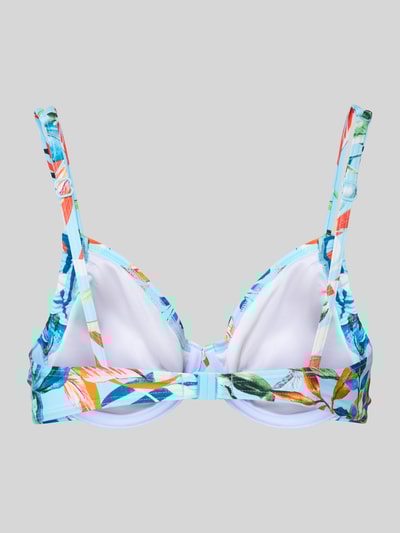 VENICE BEACH Bikini-Oberteil mit floralem Allover-Print Modell 'Caru' Hellblau 3
