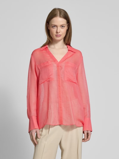 BOSS Regular fit blouse van een mix van viscose en linnen, model 'Bosala' Felroze - 4