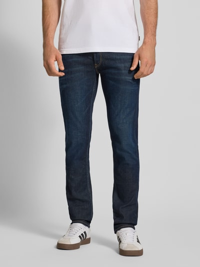 Replay Straight fit jeans met steekzakken, model 'GROVER' Jeansblauw - 4