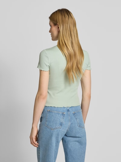 Jake*s Casual T-shirt z falistym dołem Miętowy 5