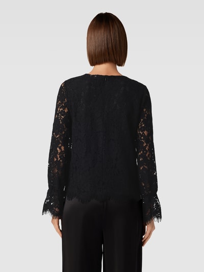 YAS Blouse met kant, model 'PERLA' Zwart - 5