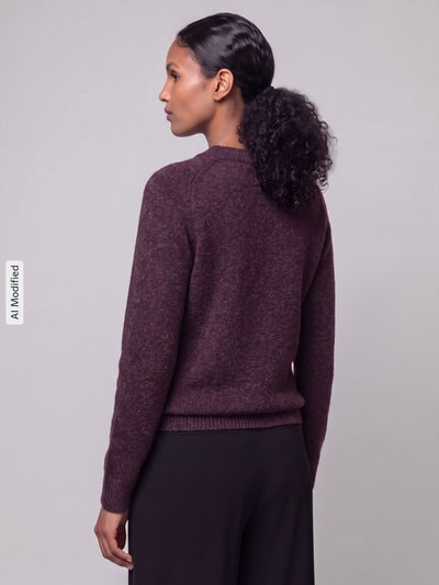 VERO MODA Regular Fit Pullover mit Rundhalsausschnitt Modell 'DOFFY' Dunkelrot 5