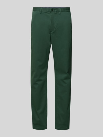 Tommy Hilfiger Straight leg chino van katoenmix, model 'DENTON' Donkergroen - 2