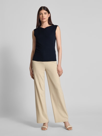 BOSS Blousetop van viscosemix, model 'Faitini' Marineblauw - 1