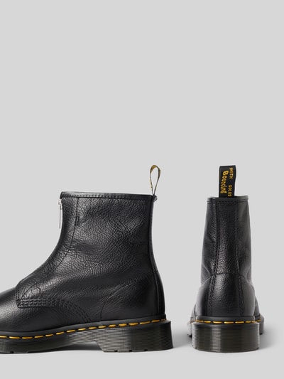 Produktfoto, Boots aus Leder mit Reißverschluss von Dr. Martens, czarna naturalna skóra, zaokrąglony czubek, detal z logo, wysokość obcasa: 5 cm, wysokość cholewki: 15 cm, szerokość w rozmiarze 40: 12 cm