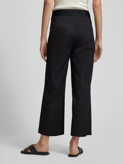 Cambio Spodnie materiałowe z szeroką nogawką i paskiem z logo model ‘CAMERON UTILITY’ Czarny 5