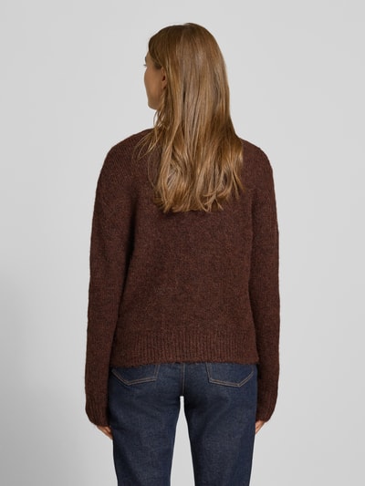 Tom Tailor Sweter z dzianiny o kroju regular fit z dodatkiem wełny  Orzechowy 5