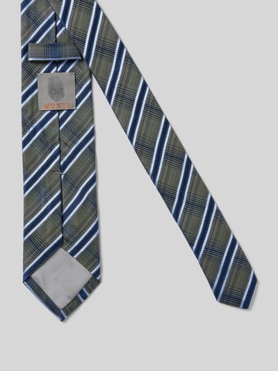 Monti Seidenkrawatte mit Allover-Print (7 cm) Gruen 2