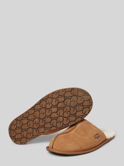 UGG Slippers met labelprint, model 'SCUFF' Cognac - 4