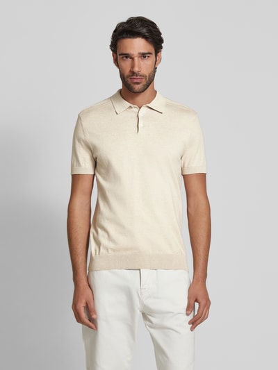 SELECTED HOMME Poloshirt mit elastischen Abschlüssen Ecru 4