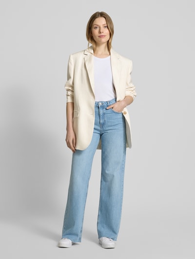 Tommy Hilfiger Relaxed-fit blazer van een mix van viscose en linnen Zand - 1
