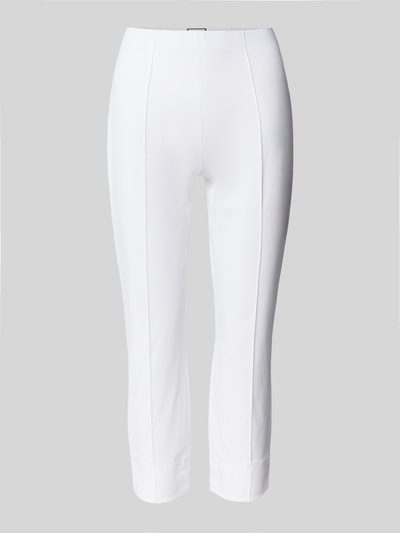 SEDUCTIVE Skinny Fit Caprihose mit fixierten Bügelfalten Offwhite 2