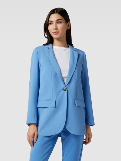 Object Blazer met paspelzak op de borst, model 'Sigrid' Blauw - 4