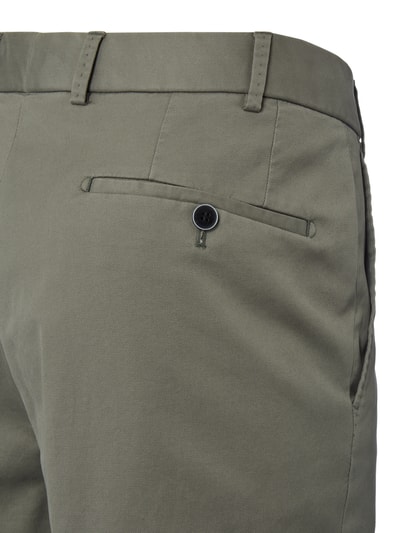 Hiltl Contemporary Fit Chino mit Webmuster  Oliv 2