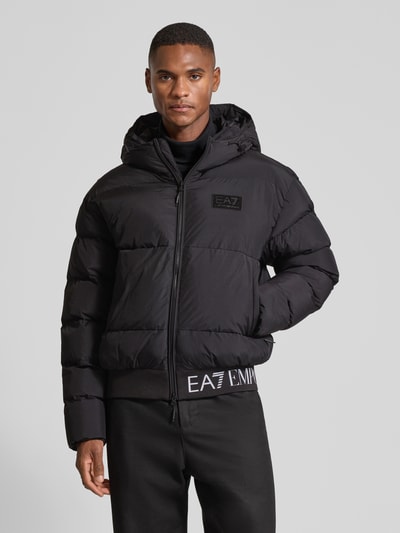 EA7 Emporio Armani Steppjacke mit elastischem Logo-Bund Black 4