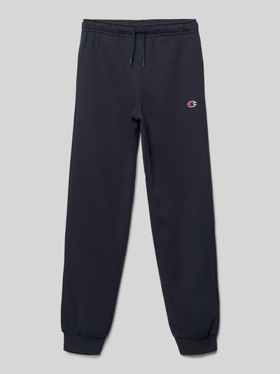 CHAMPION Regular fit sweatpants met logobadge Marineblauw - 1