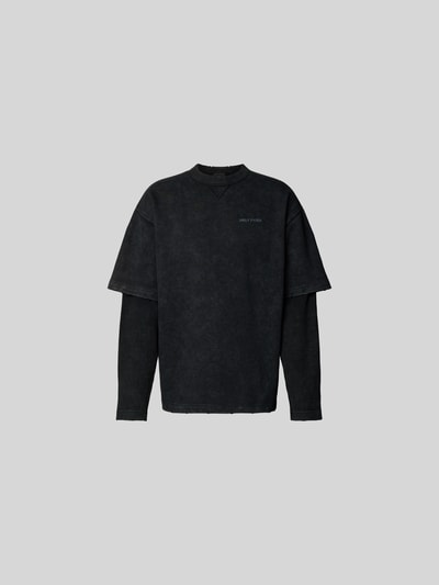 DAILY PAPER Longsleeve mit Label-Print Black 2