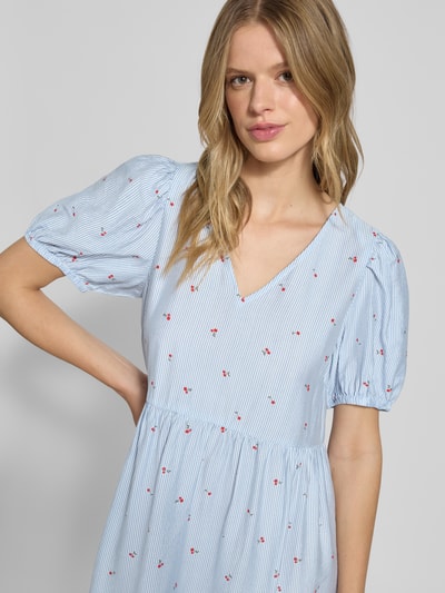 Pieces Loose fit vrijetijdsjurk van viscosemix, model 'FIONNA' Lichtblauw - 3