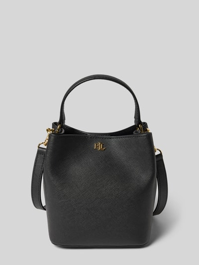 Lauren Ralph Lauren Handtasche aus Rindsleder mit Label-Applikation Modell 'REESE' Black 2