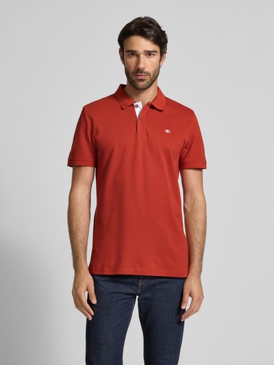 Tom Tailor Regular Fit Poloshirt aus reiner Baumwolle Dunkelrot 4