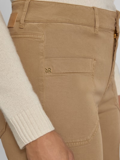 Raffaello Rossi Spodnie z szerokimi nogawkami z mieszanki wiskozy model ‘MIRU’ Camel 3