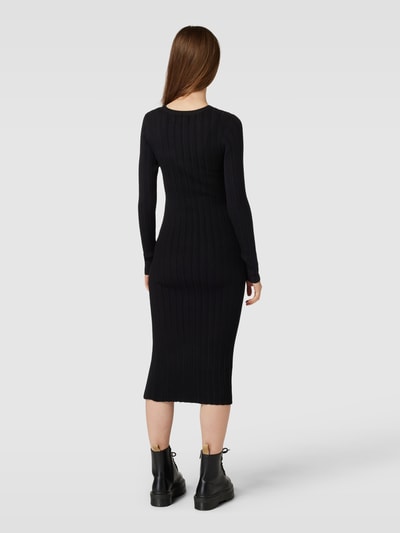 ONLY Midikleid in Ripp-Optik Modell 'MEDDI' Black 5