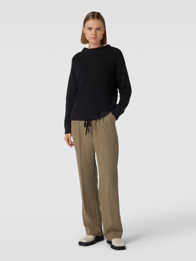 Jake*s Casual Strickpullover mit Strukturmuster Black 1