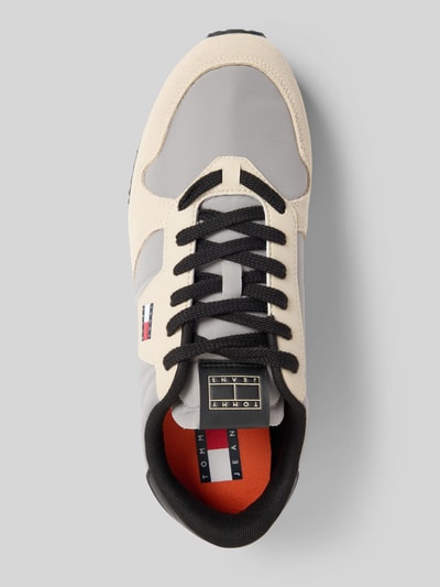 Tommy Jeans Low Top Sneaker aus Leder-Mix Modell 'EVA RUNNER' Hellgrau 3