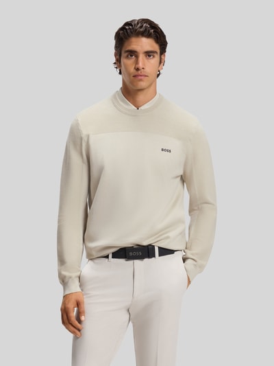 BOSS Green Pullover mit Logo-Schriftzug KN_Momentum-X CN Sand 4