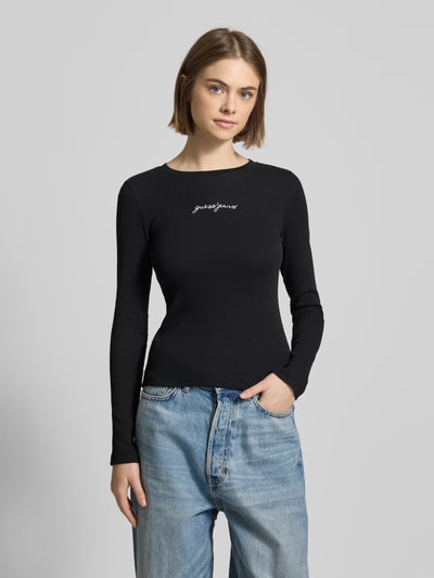 Guess Jeans Longsleeve mit Label-Stitching Black 4