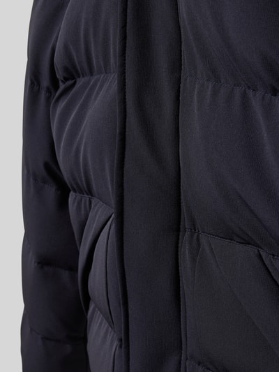 CARS JEANS Kurtka pikowana o kroju regular fit z aplikacją z logo model ‘Camden’ Granatowy 2