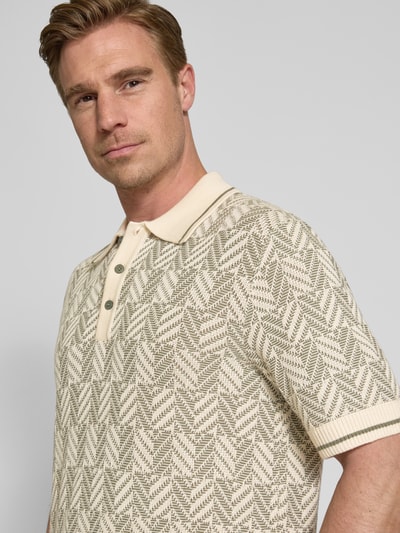 Jack & Jones Premium Regular fit poloshirt met labeldetail, model 'CODY' Zand - 3